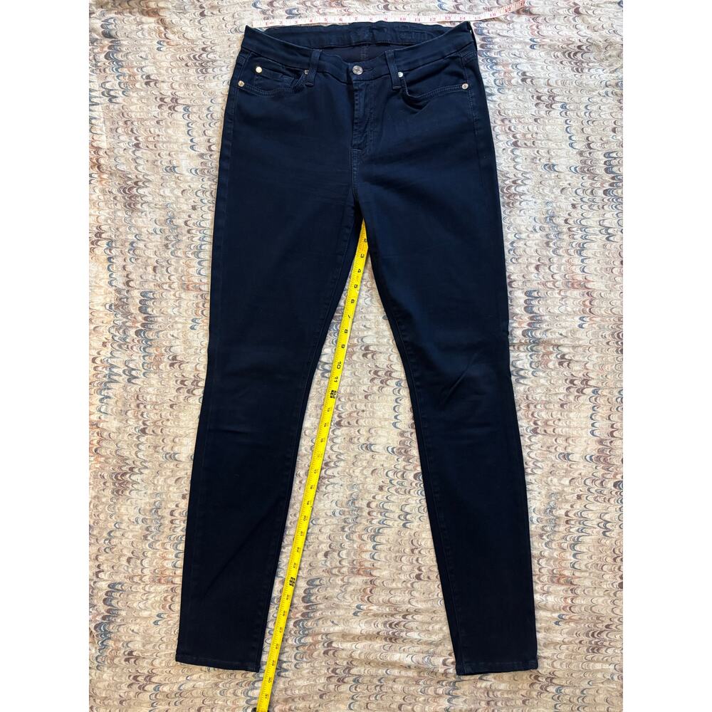 7 FOR ALL MANKIND Wm 30 Mid Rise Skinny Premium Stretch Soft Denim